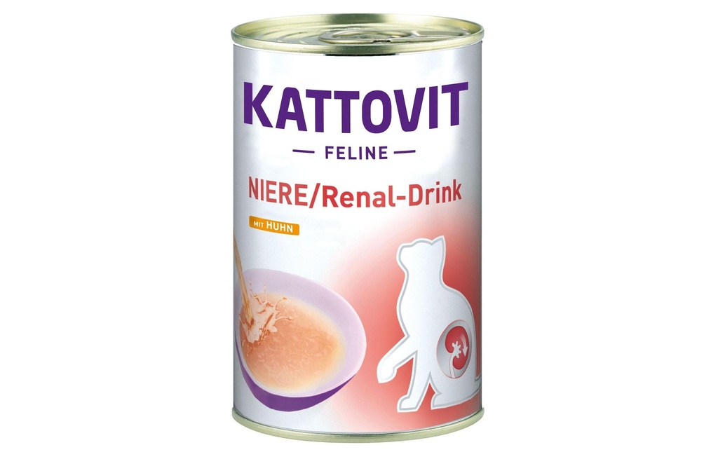 Kattovit Collation pour chat rein/renal drink, poulet, 135 ml