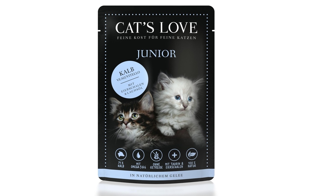 Cat's Love Alimentation humide Junior Mollet, 85 g