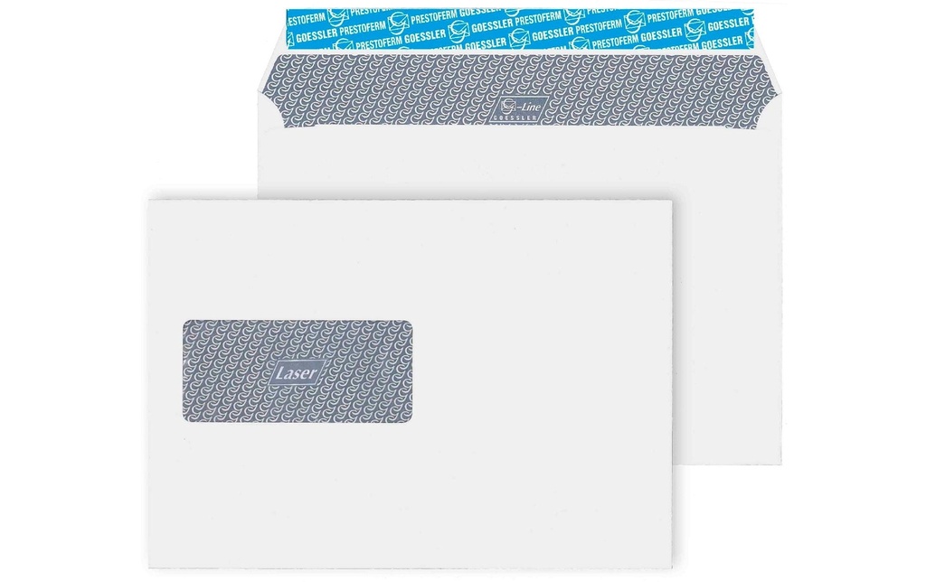 Goessler Enveloppe avec fenêtre G-Line Laser C5, Liens, 500 Pièce/s