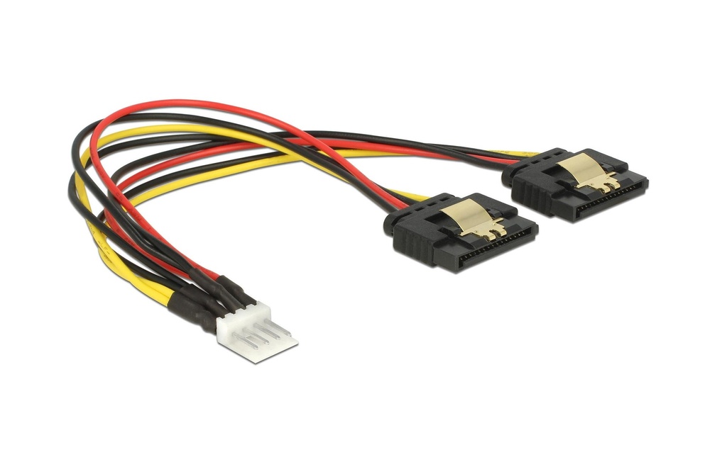 Delock Câble électrique en Y Floppy 4Pin - 2x SATA 20 cm