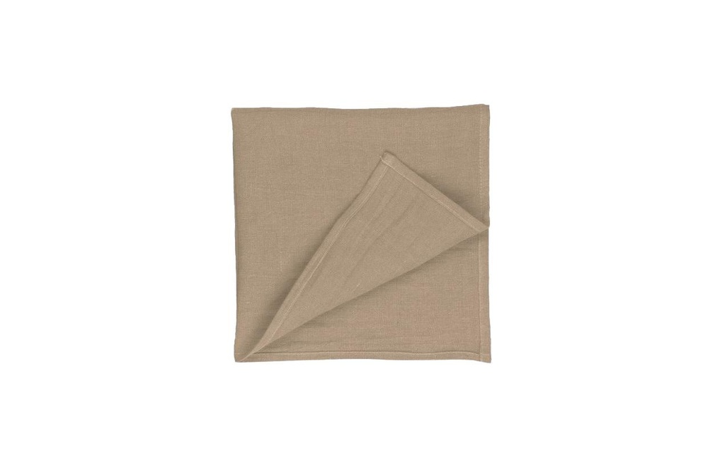 PROFLAX Serviette en tissu Toile 40 x 40 cm, 1 pièce, marron clair