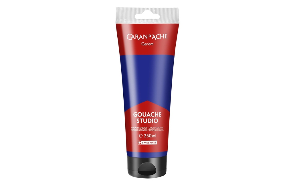 Caran d'Ache Peinture à l’eau Gouache Studio 250 ml, Bleu marine