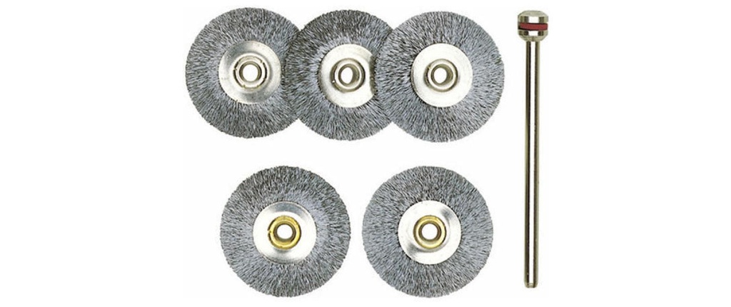 Proxxon Brosse à polir 22 mm Acier inoxydable, en forme de roue, 5 pièces
