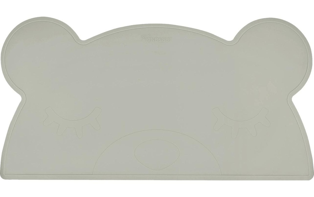 Kindsgut Set de table pour enfants Ours Gris foncé