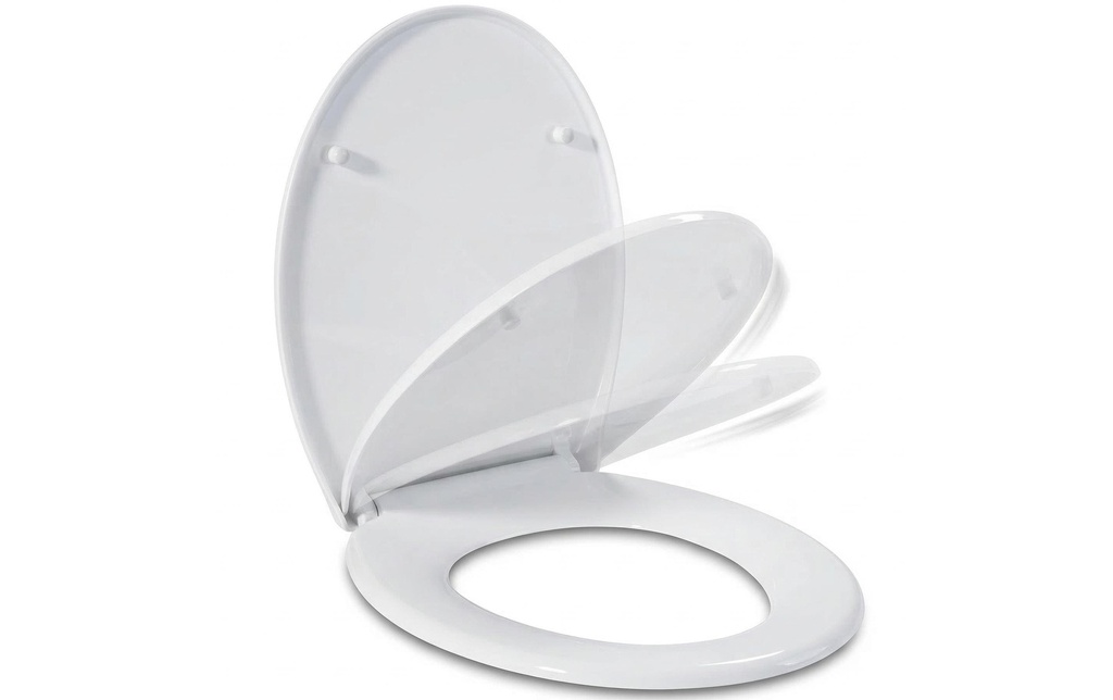 COCON Siège de toilette avec mécanisme de fermeture en douceur Blanc