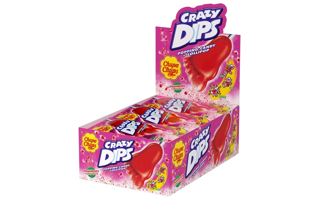 Chupa Chups Crazy Dips à la fraise 24 x 14 g