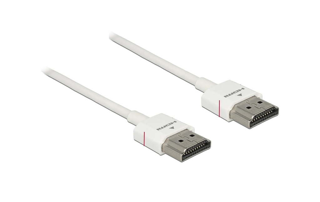 Delock Câble 4K 60Hz HDMI - HDMI, 2 m, Blanc