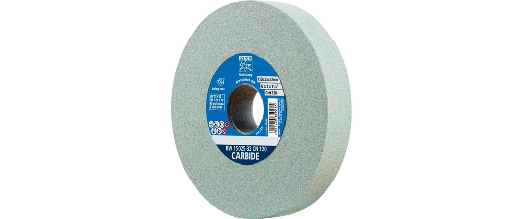 Pferd Meules à chevalet Ø 150 x 25 mm Ø de perçage 32 mm SiC120
