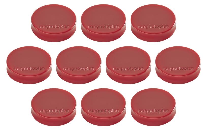 Magnetoplan Aimant Ergo Medium Ø 3 cm Rouge, 10 Pièce/s