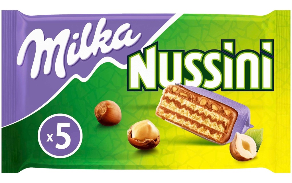 Milka Barres de chocolat Nussini 5 x 31.5 g