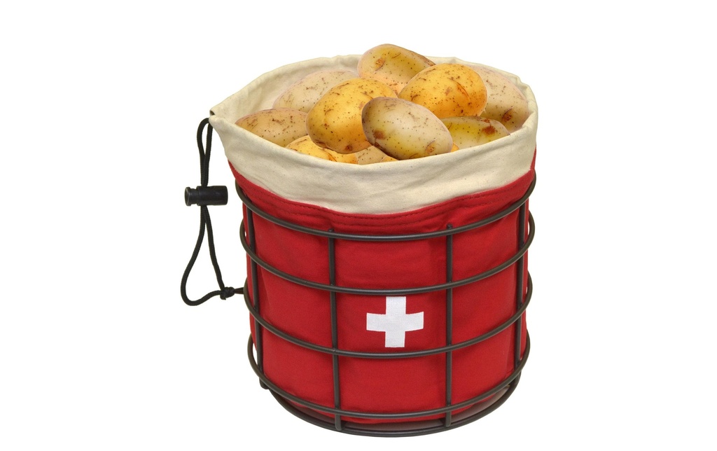 Heidi Cheese Line Panier à pommes de terre Suisse avec soubassement Rouge