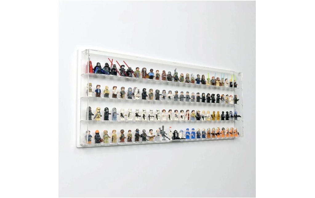 iDisplayit Modules de construction Présentoir mural en acrylique pour 100 mini-figurines LEGO
