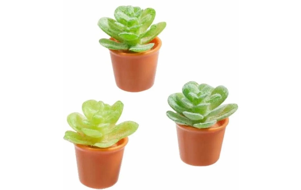 HobbyFun Mini figurine Pots de fleurs 2.3 cm, 3 pièces