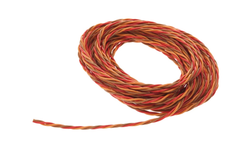 Muldental Câble de servo torsadé JR/GRP 0,25 mm² 5 m sans fiche/prise de courant