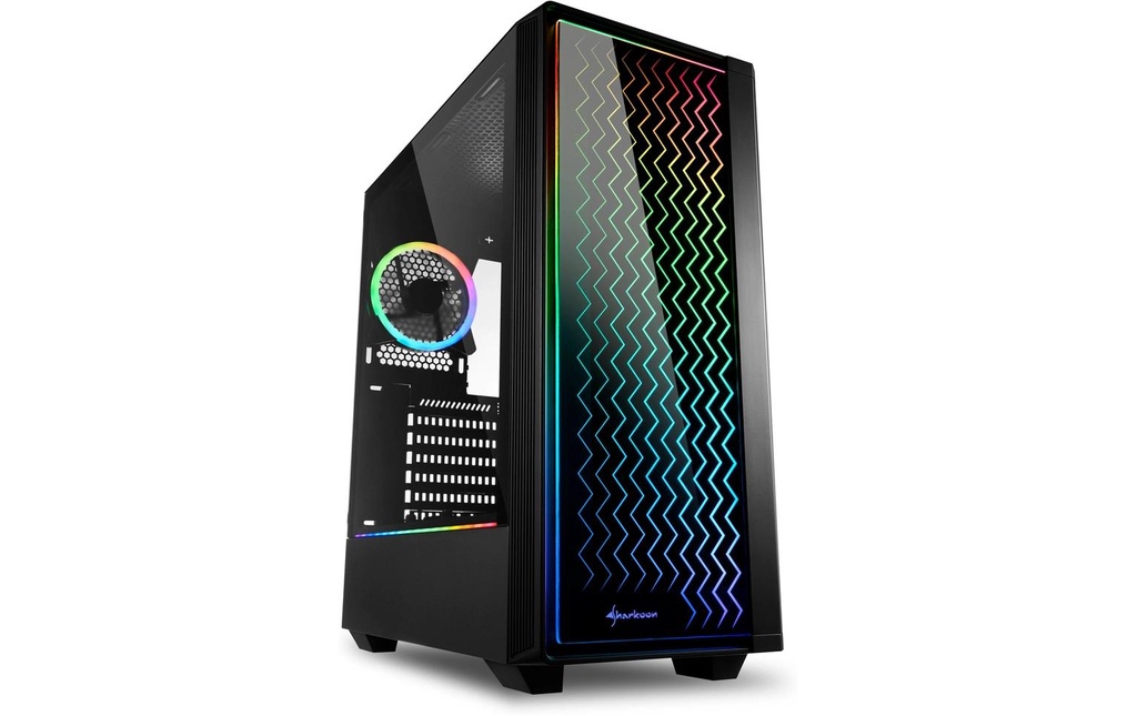 Sharkoon Boîtier d’ordinateur RGB LIT 200