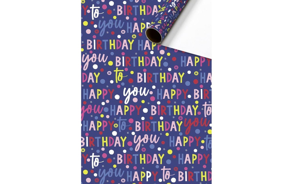 Stewo Papier cadeau Benoni Bleu foncé, 70 x 200 cm
