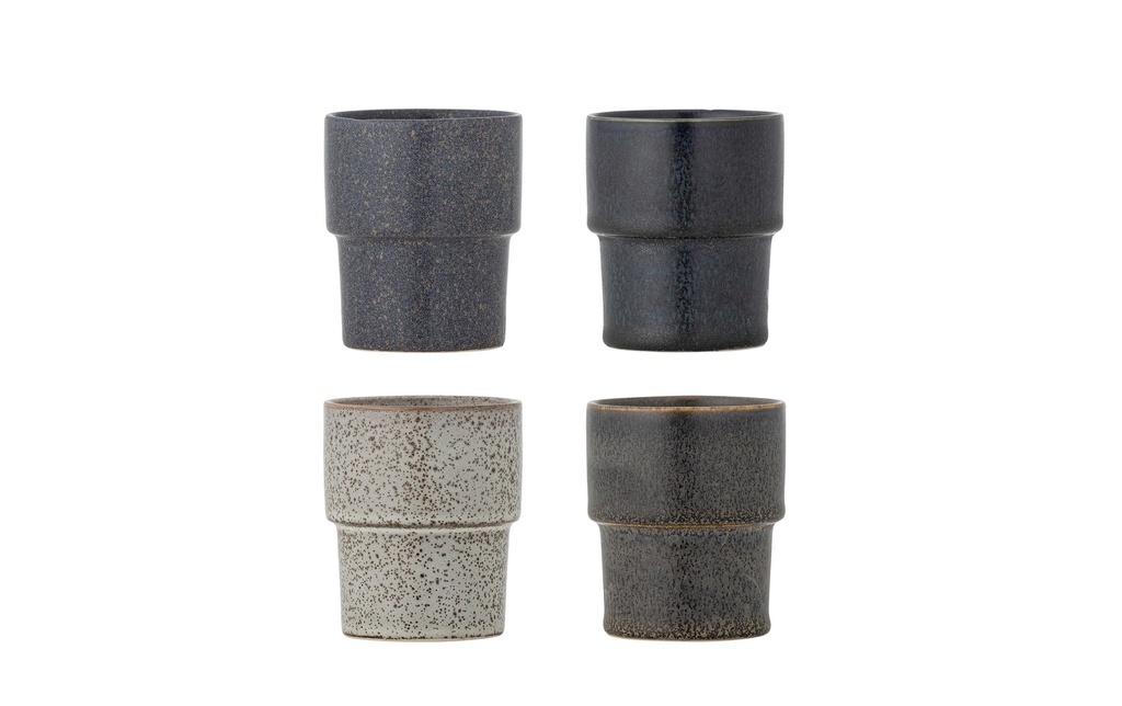 Bloomingville Tasse à thé Ewan 150 ml, 4 Pièce/s, Brun