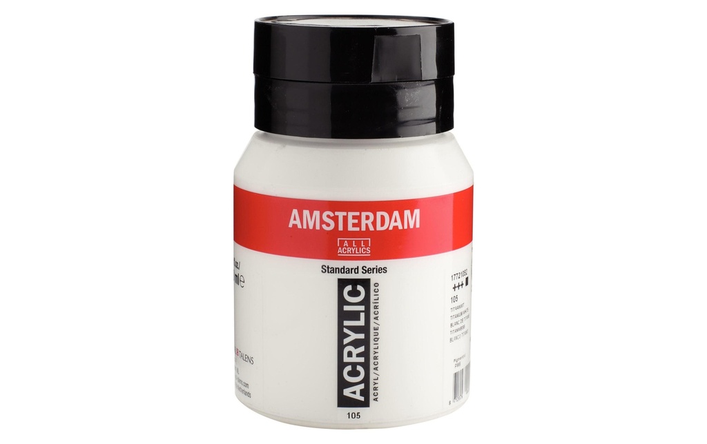 AMSTERDAM Acrylic 500ml blanc titane (500 pces)