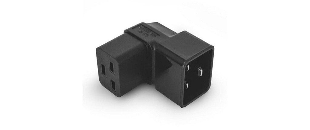 Alpha Elettronica Fiche adaptateur C19 - C20, coudé de face