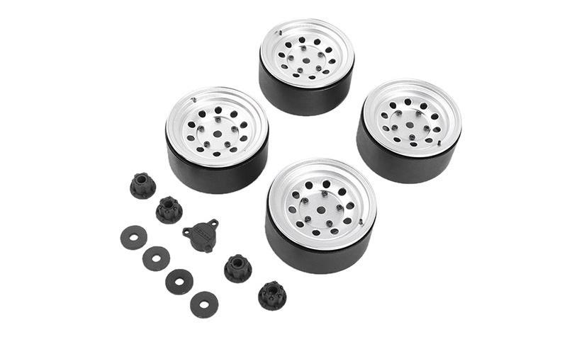 RC4WD Jantes Burato 2.2 Beadlock, argent 4 pièces