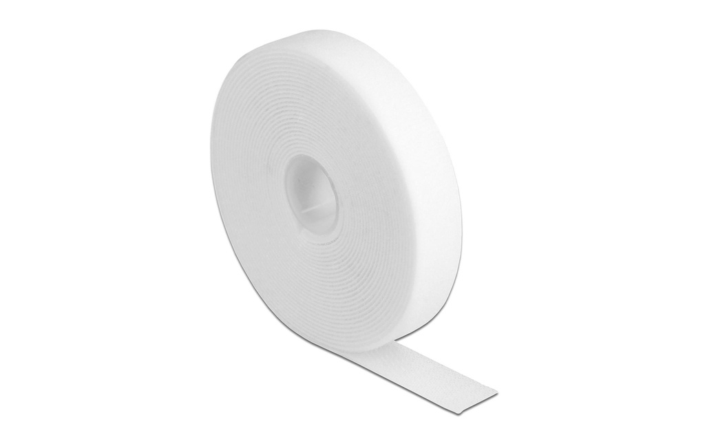 Delock Bande auto-agrippante 5m x 20mm Blanc