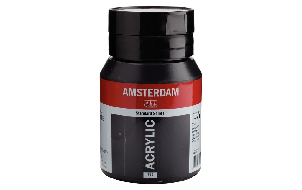 AMSTERDAM Acrylic 500ml scharz (500 pces)