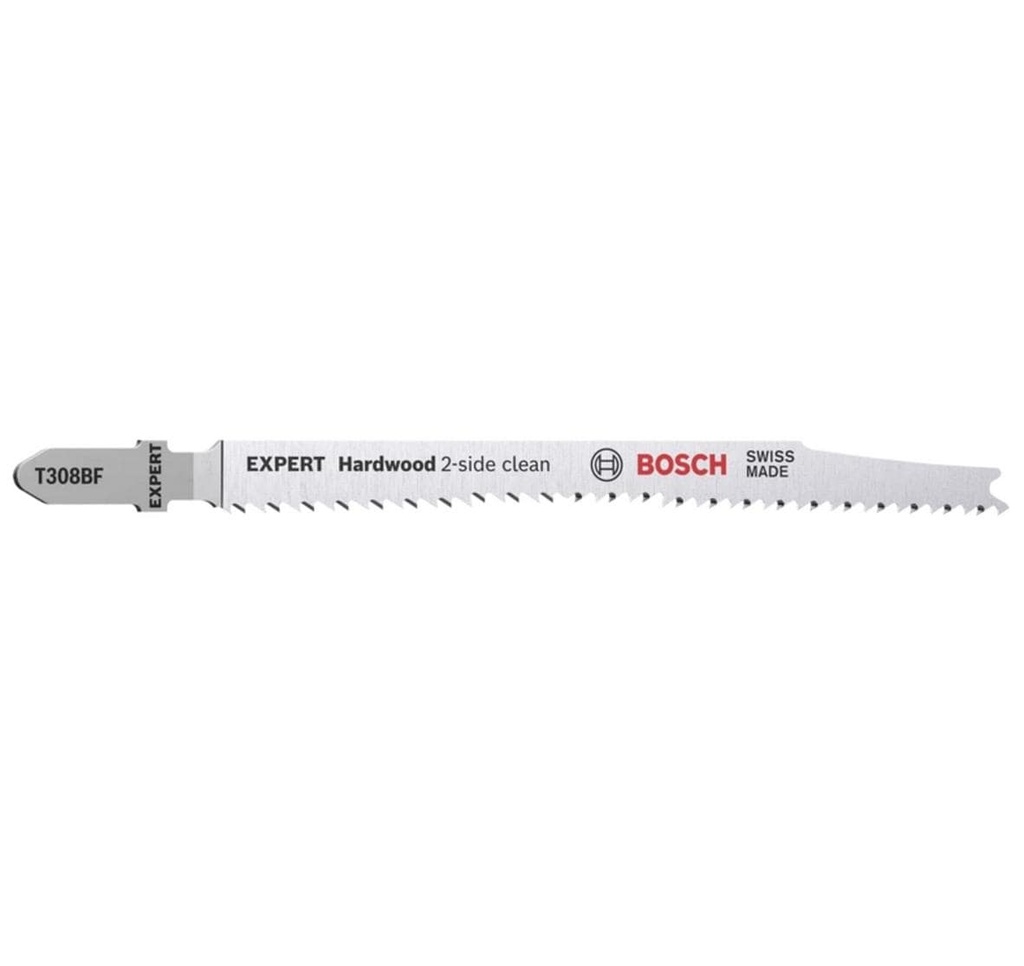 Bosch Professional Lame de scie sauteuse EXPERT Hardwood 2-side clean T 308 BF, 5 pièces