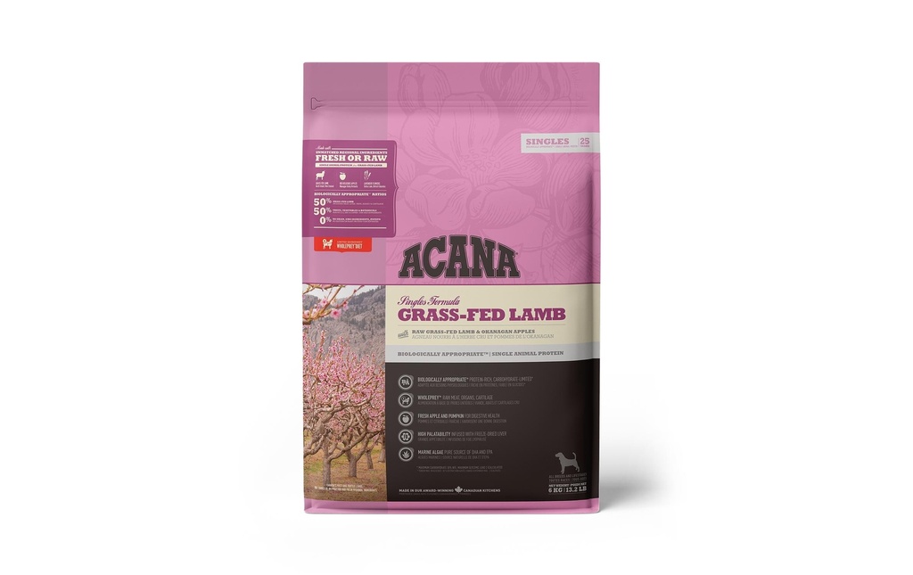 Acana Alimentation sèche Recette de l'agneau d'herbe simple 6 kg