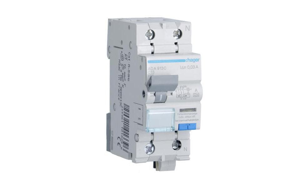 Hager FI / LS 1P+N 6kA C-13A 30mA A