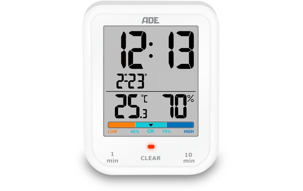 ADE Station météo Thermo-hygromètre Blanc