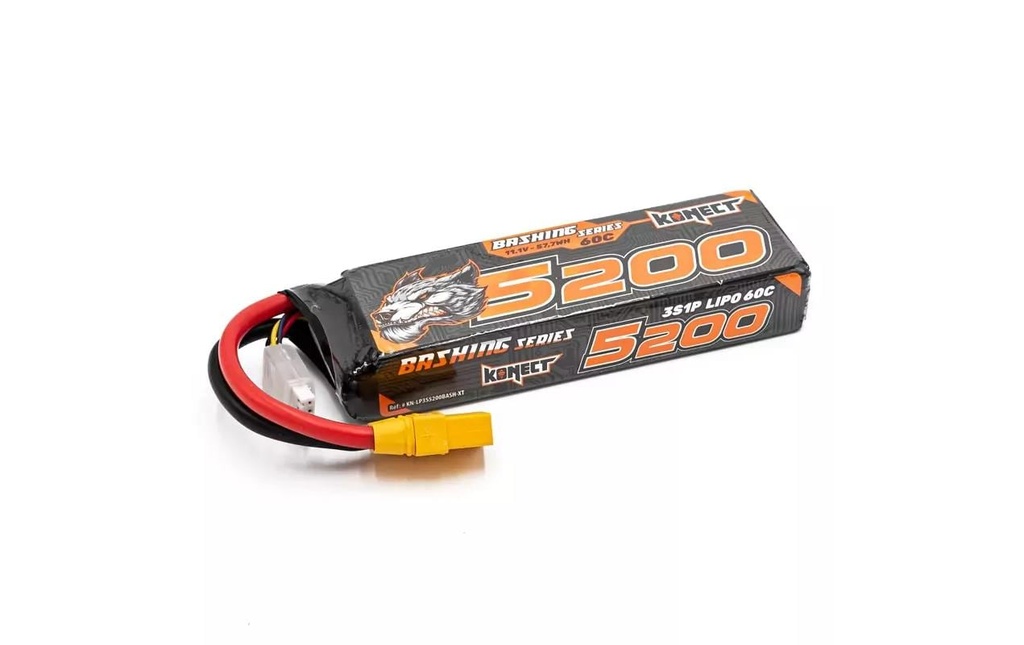 Konect Batterie RC LiPo 5200 mAh 11.1 V 60C Bashing Series
