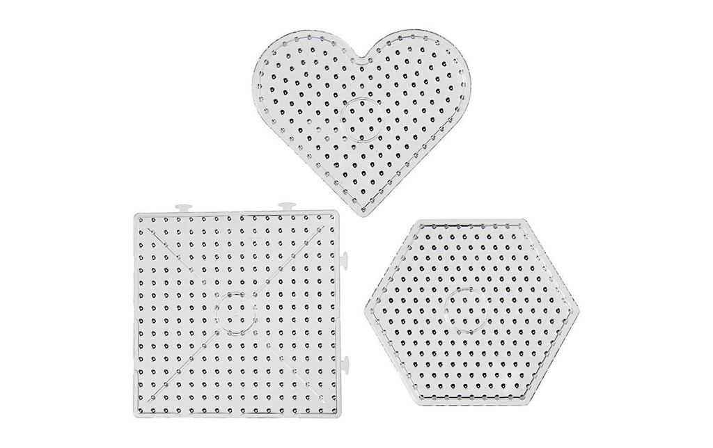 Creativ Company Plaques pour perles à repasser Jumbo Transparent