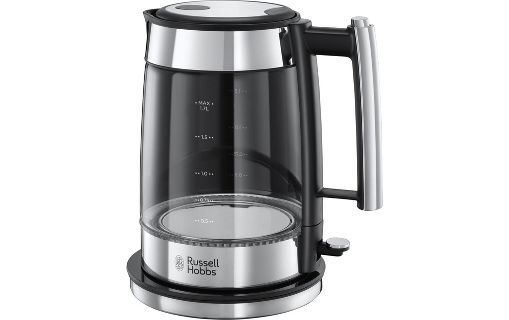 Russell Hobbs Bouilloire Elegance 1.7 l, Argenté/Transparent