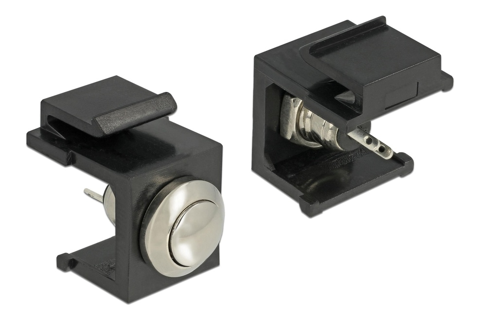 Delock Module Keystone Bouton-poussoir Noir