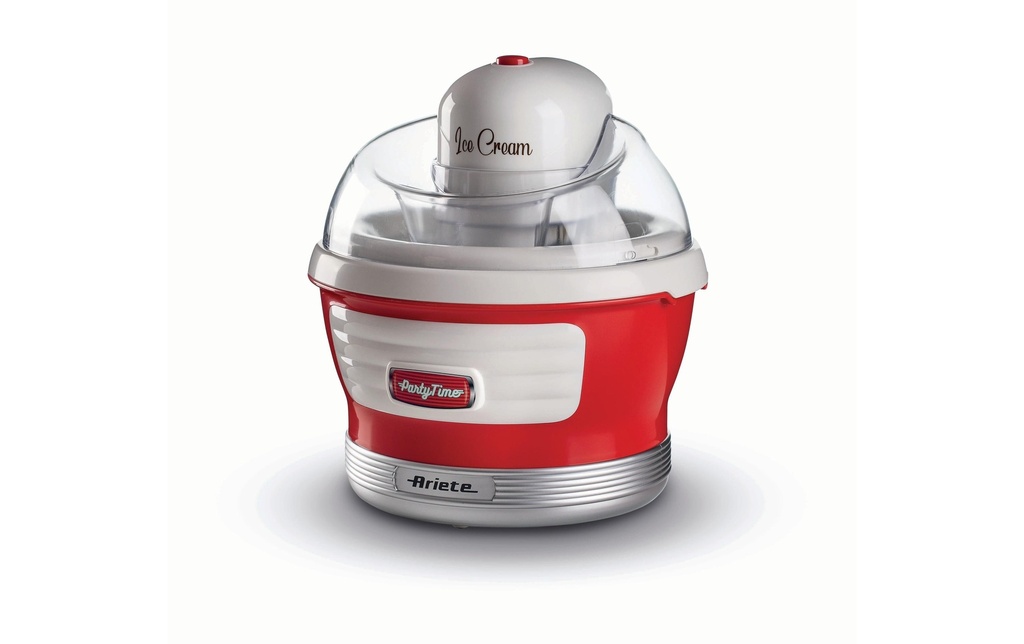 Ariete Machine à glace Party Time ARI-643-RD 1.5 l, Rouge/Blanc