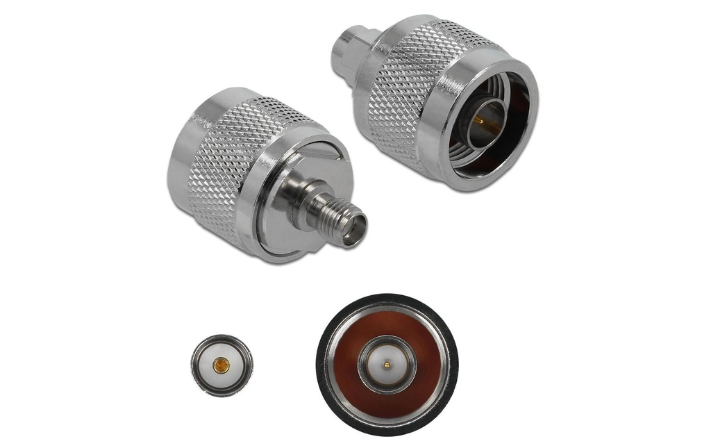 Delock Adaptateur d’antenne 10 GHz, N-Type Connecteur (m) - SMA Douille (f)