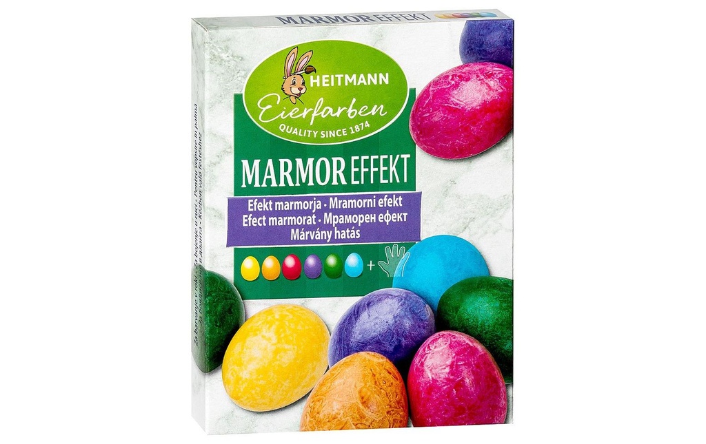 Brauns Heitmann Peintures à œufs Effet marbre 6 Pièce/s, Multicolore