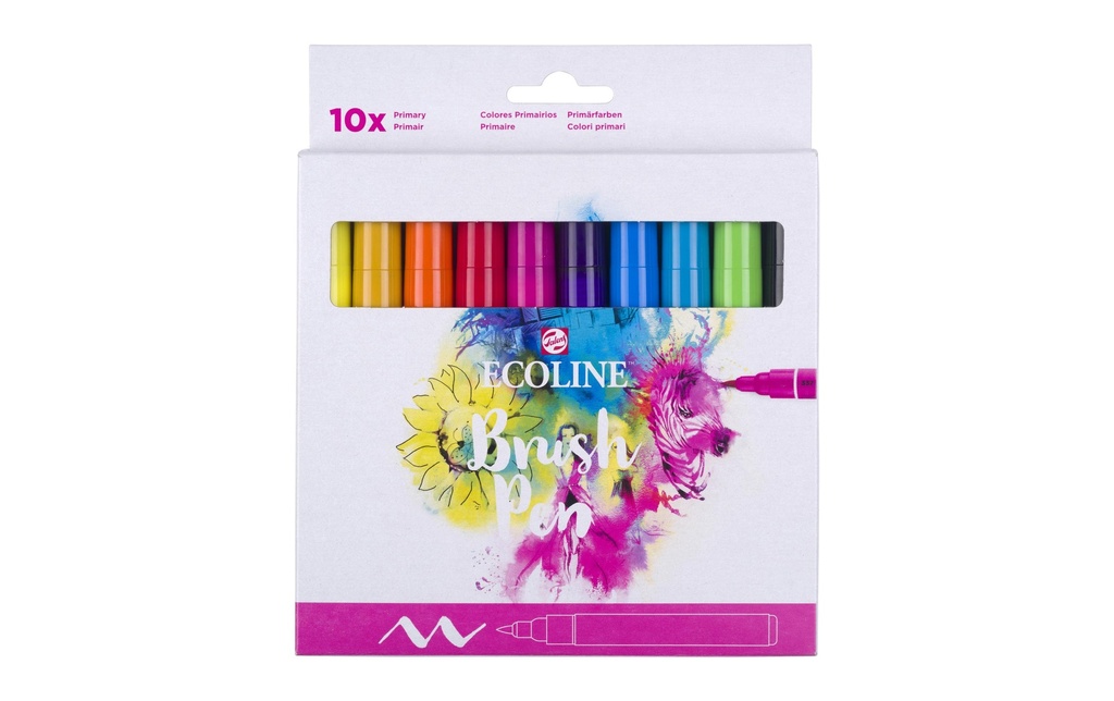 TALENS ECOLINE Brushpen Set de 10 Basic (10 pces)