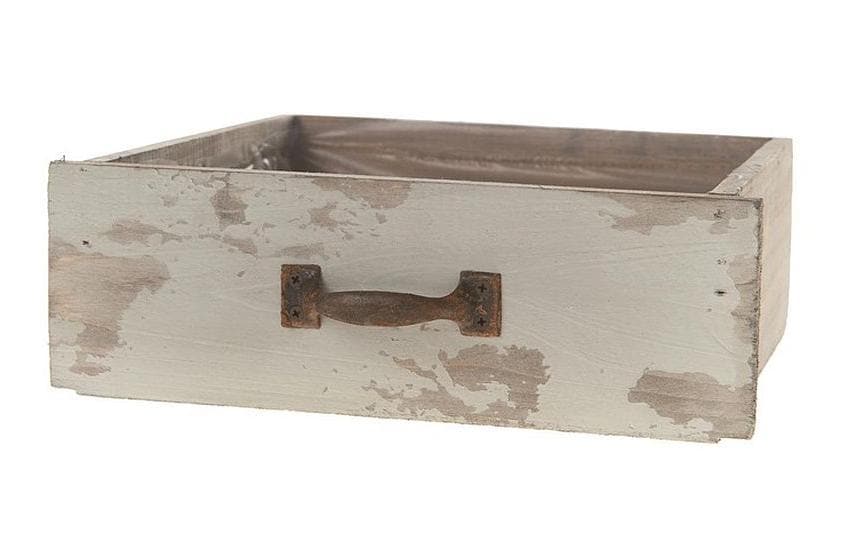 Munt & Vadret Caisse de rangement avec insert 24 x 22 x 8 cm, Gris/Blanc
