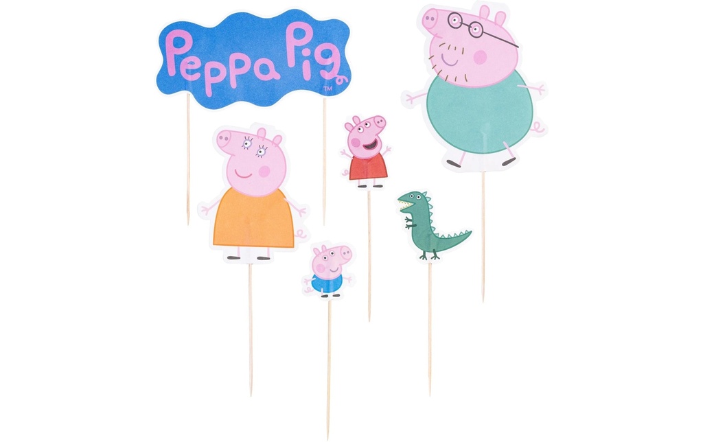 Dr.Oetker Topper pour gâteau Peppa Pig 12 Pièce/s, Multicolore