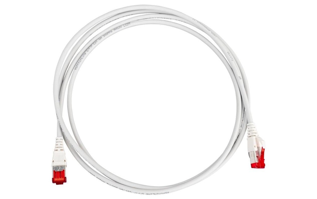 R&M Câble patch thinLine Cat 6A, U/FTP, 1 m, Gris