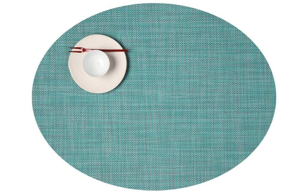 Chilewich Set de table Mini Basketweave 36 cm x 49 cm, Turquoise
