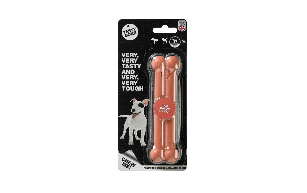Tasty Bone Jouets en forme d'os au goût de bacon, S