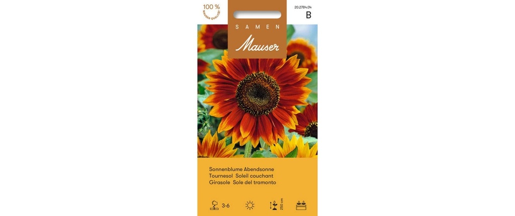 Samen Mauser Semence Tournesol Soleil du soir