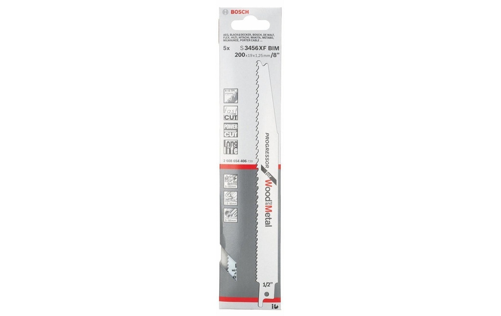 Bosch Jeux de lames de scie sabre S3456XF