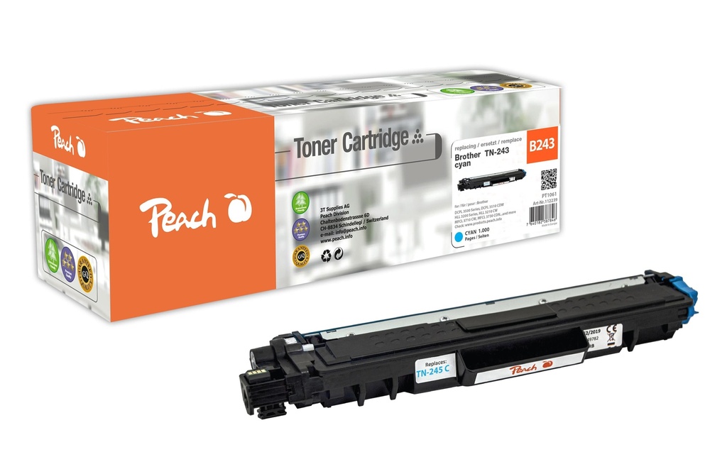 Peach Toner Brother TN-243C Cyan