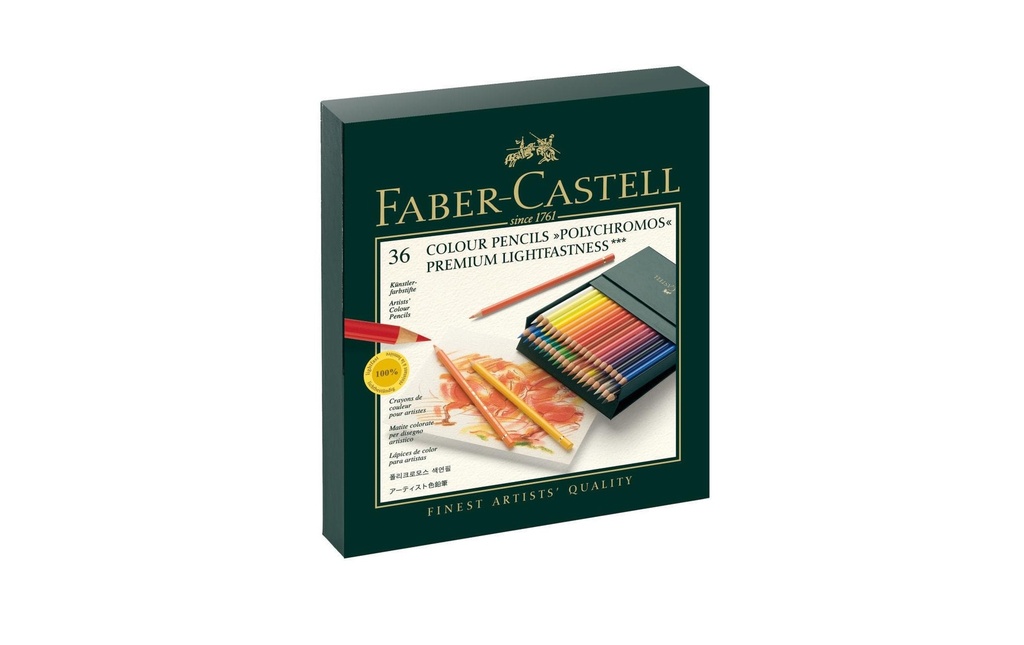 Faber-Castell Crayons de couleur Polychromos Boîte de 36 Studio