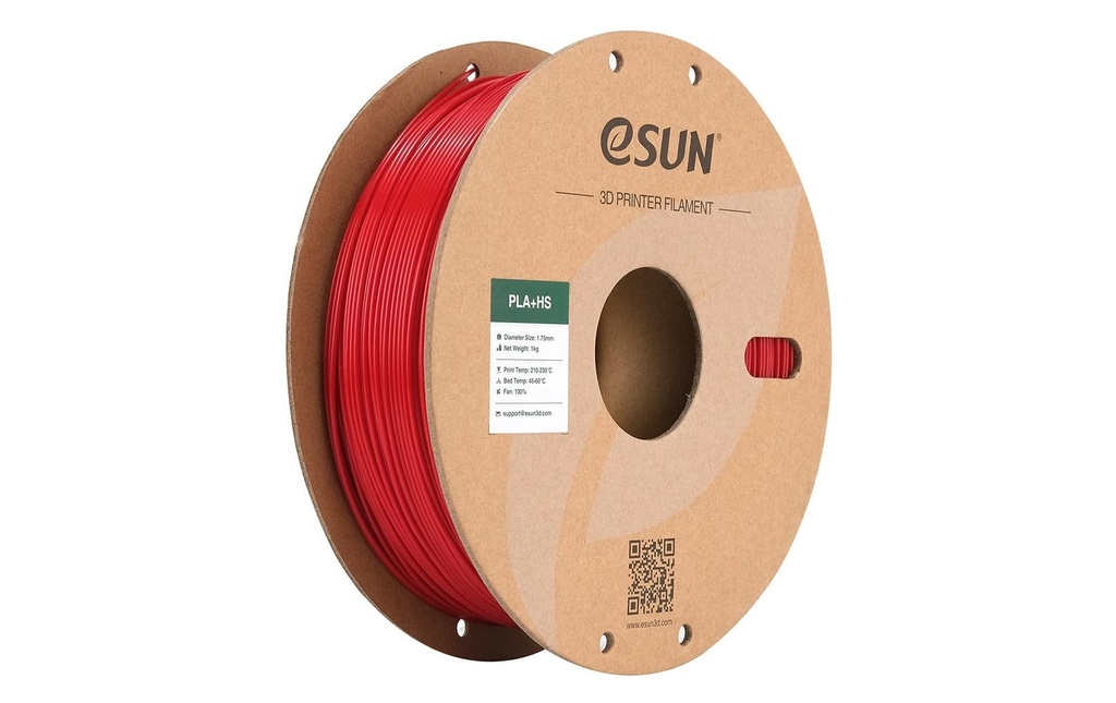 eSun Filament PLA+ HS Rouge feu 1.75 mm 1 kg