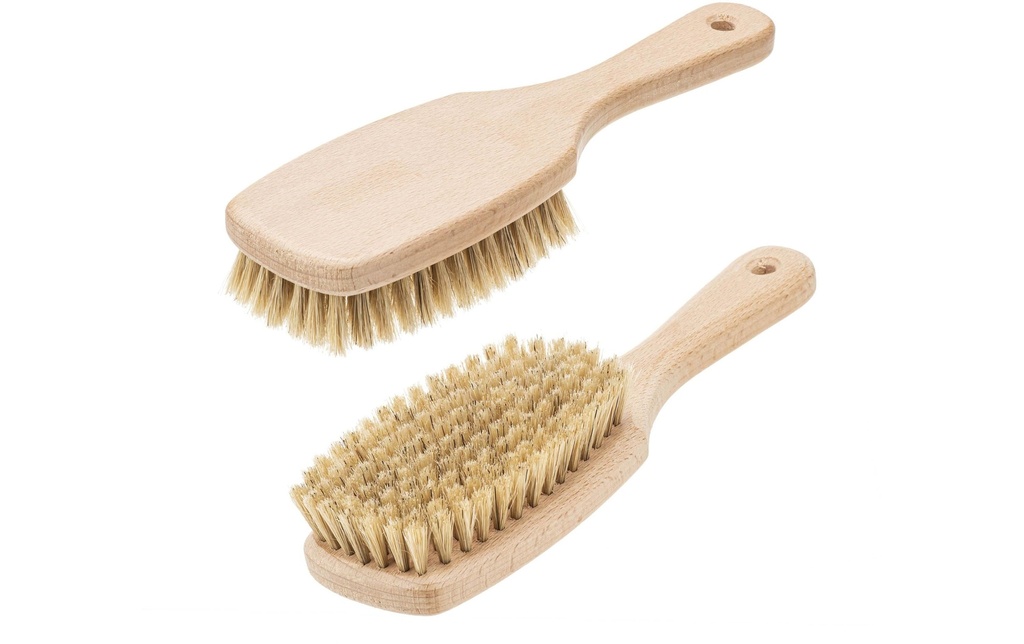 Glorex Brosse de massage avec manche 22 x 6.5 cm Poils naturels, 1 pièce