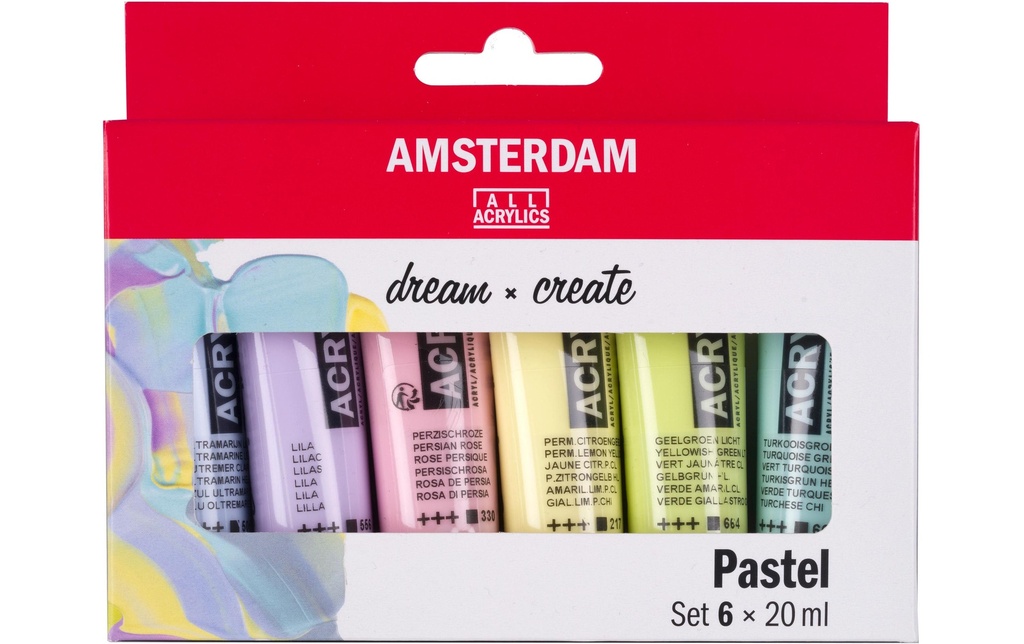 AMSTERDAM Acrylic Set 6 x 20ml pastel (6 pces)